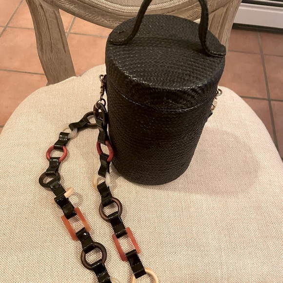 Serpui summer black straw bag - Picture 1 of 5